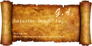 Geiszler Angéla névjegykártya